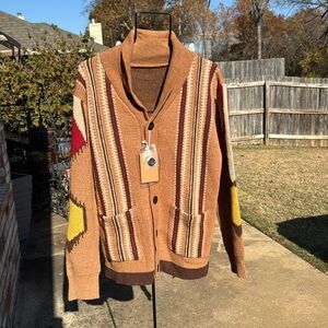 Edonwe Midcentury Striped Cardigan MCM Style